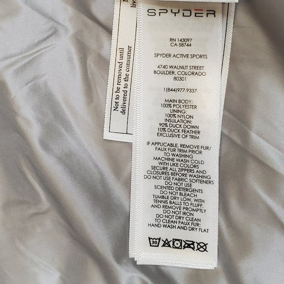 Spyder Timeless Down Jacket Women's XL White - Picture 12 of 12